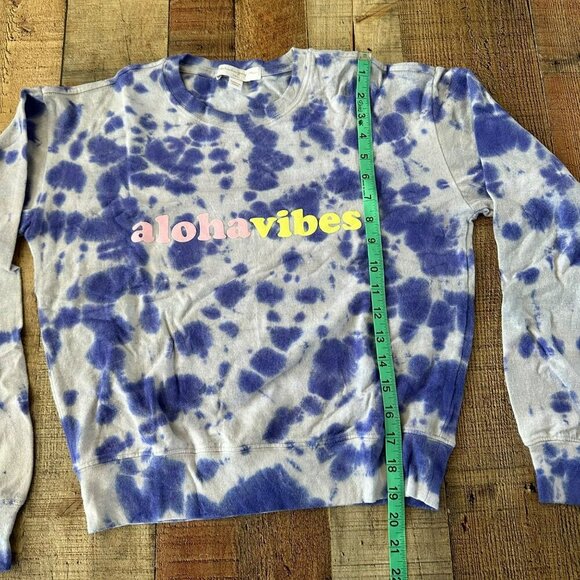 Spiritual Gangster Womens Size Small Aloha Vibes Tie Dye Crew Neck Sweatshirt - Picture 4 of 6